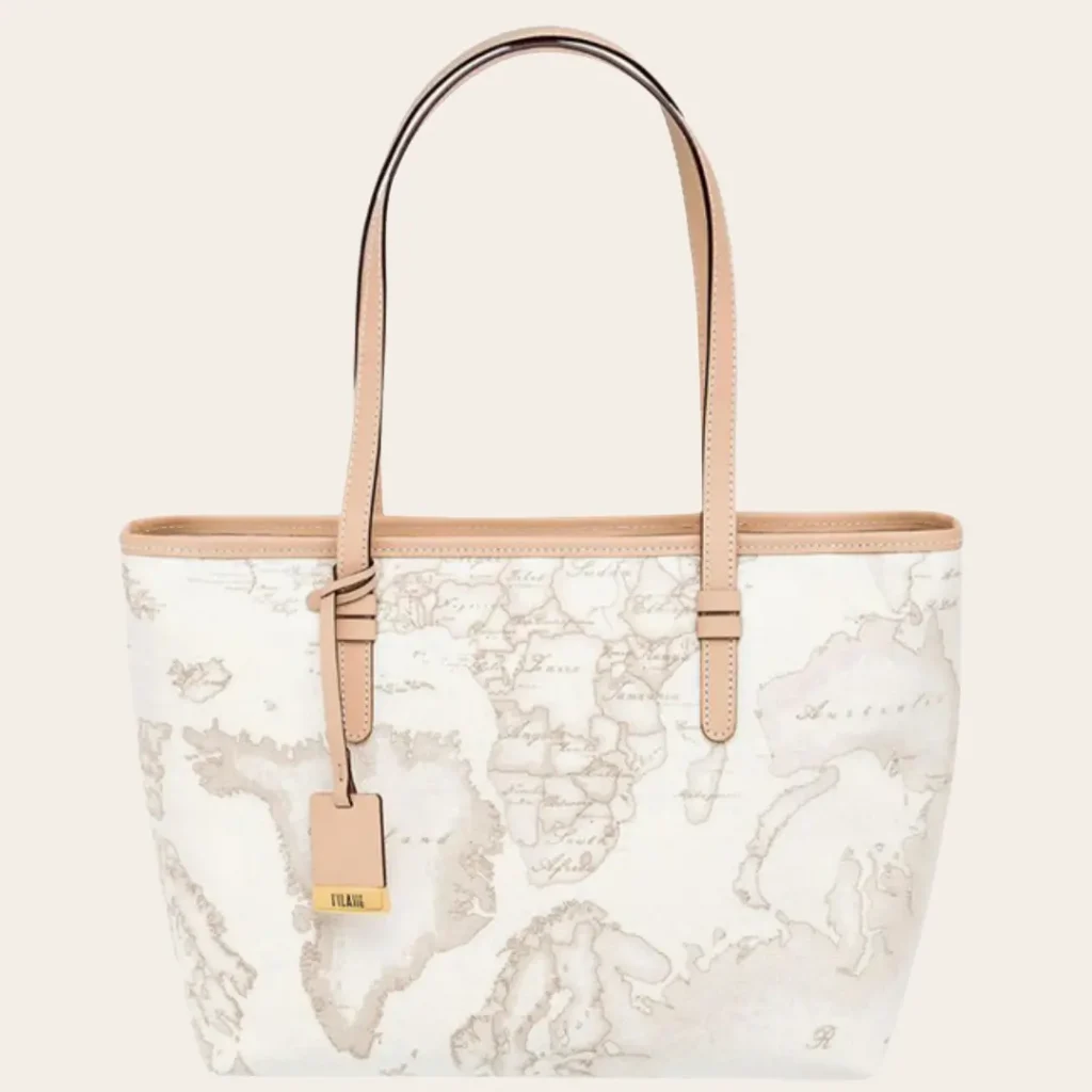 Alviero Martini Geo White shopping bag borsa a spalla