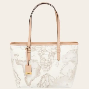 Alviero Martini Geo White shopping bag borsa a spalla