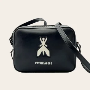 Patrizia Pepe Camera Case in pelle nera